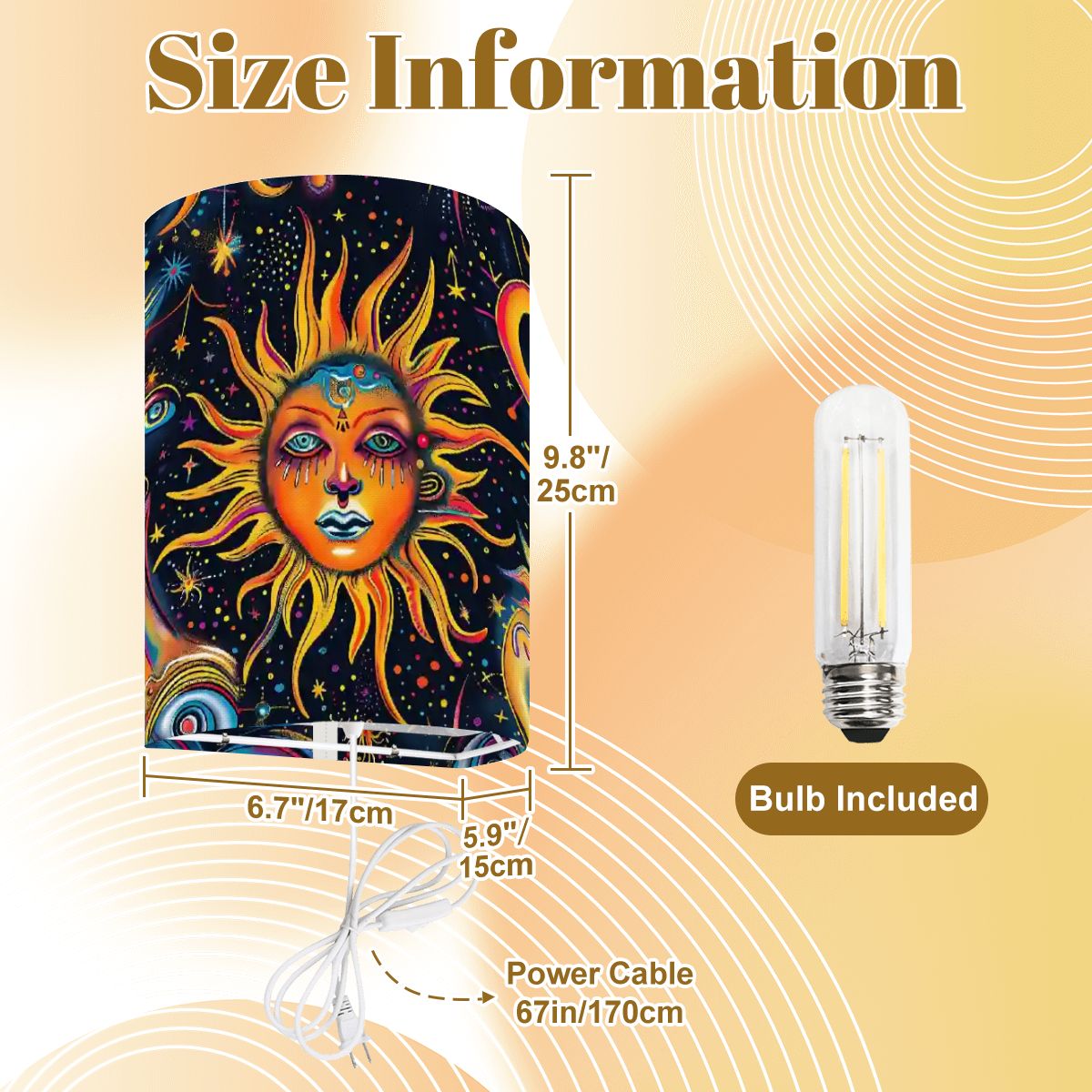 Astrology Design, Wall Sconces, Set of 2, Plug In