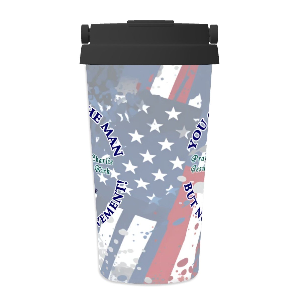 Charlie Kirk Memorial, 17 oz Insulated Coffee Mug with Lid & Carrying Handle