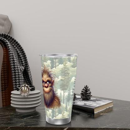 Sasquatch "Offensive", Themed 40 oz Travel Coffee Mug with a Straw