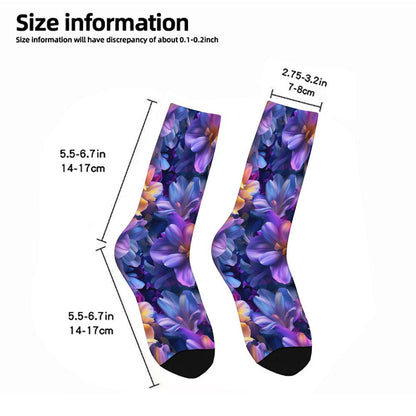 10 Flower Designs Children’s Polyester Socks