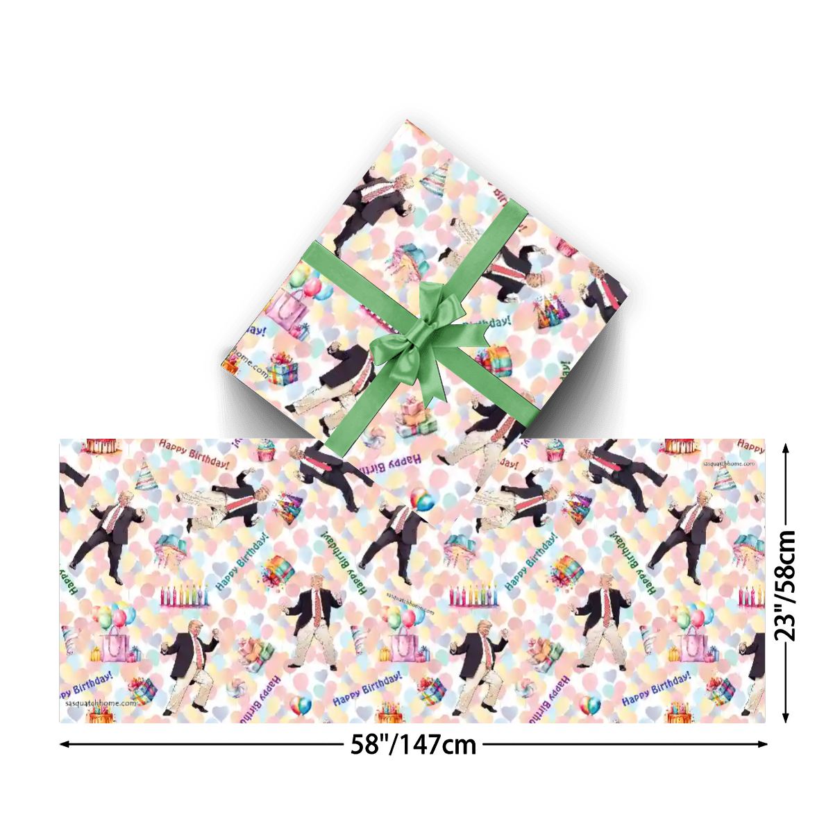 20 Donald Trump Designs, 3 Pack Gift Wrapping Paper Sheets