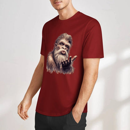 Bigfoot - Sasquatch Blowing Kiss Short Sleeve Cotton T-Shirt