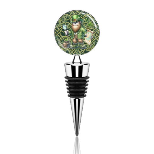 Sasquatch Bigfoot Irish, St Patrick, Wine Bottle Stopper