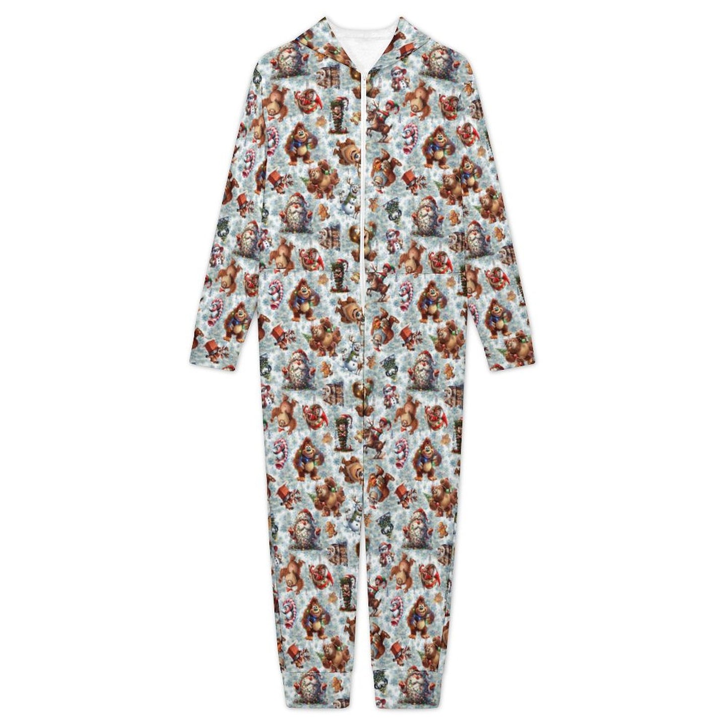 10 Bigfoot / Sasquatch Designs, Youth Flannel Footless Zip up Pajama Jumpsuit