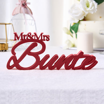 z Personalized 3D Print With Your Last Name, Mr & Mrs Family Name Wedding Decor Gifts