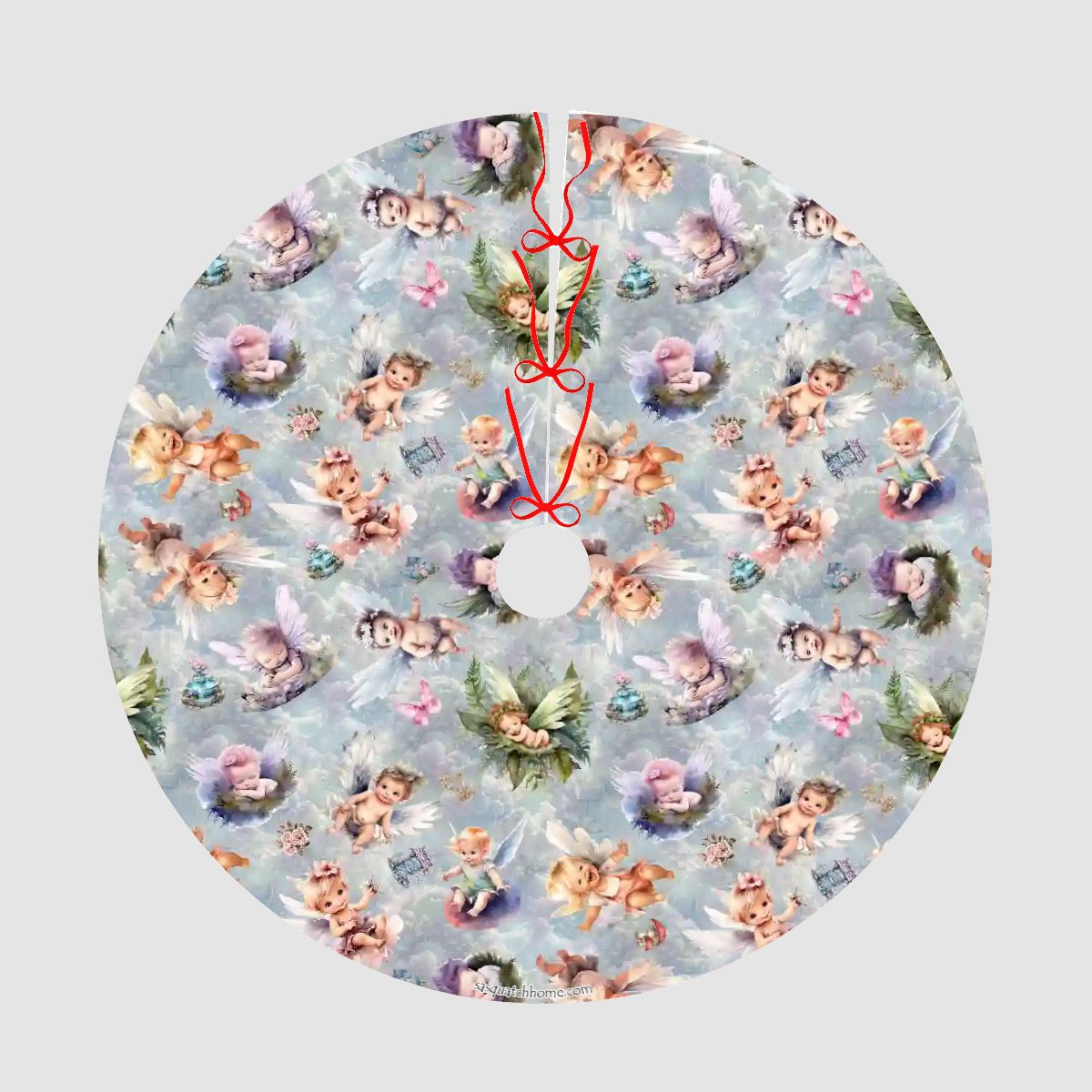 6 Fairy / Angel Designs, Plush Christmas Tree Skirt