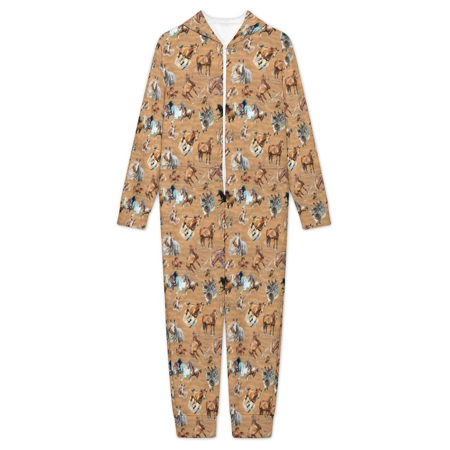 10 animal Designs, Youth Flannel Footless Zip up Pajama Jumpsuit
