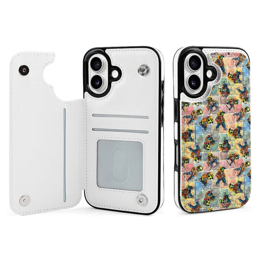 6 Alien Designs, iPhone 16 Faux Leather Wallet Case