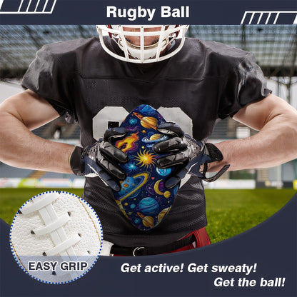 12 Galaxy, Outer Space Designs, Leather Rugby / Football