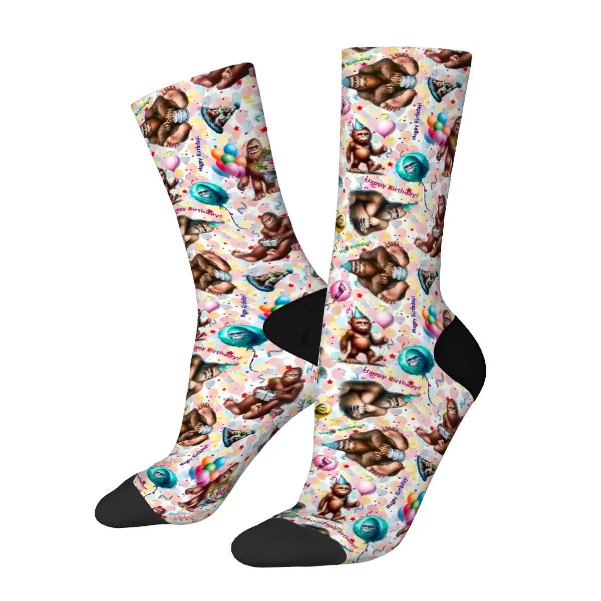 20 Bigfoot / Sasquatch Designs, Polyester Crew Socks