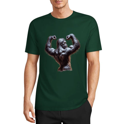 Bigfoot - Sasquatch Double Muscle Short Sleeve Cotton T-Shirt