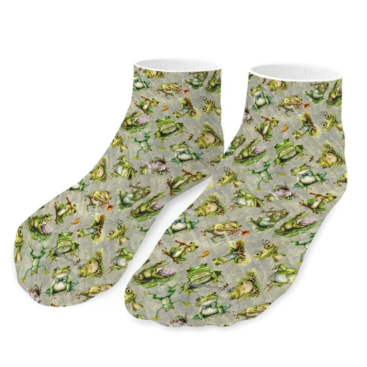 10 Animal Designs, 8” Poly Ankle Socks
