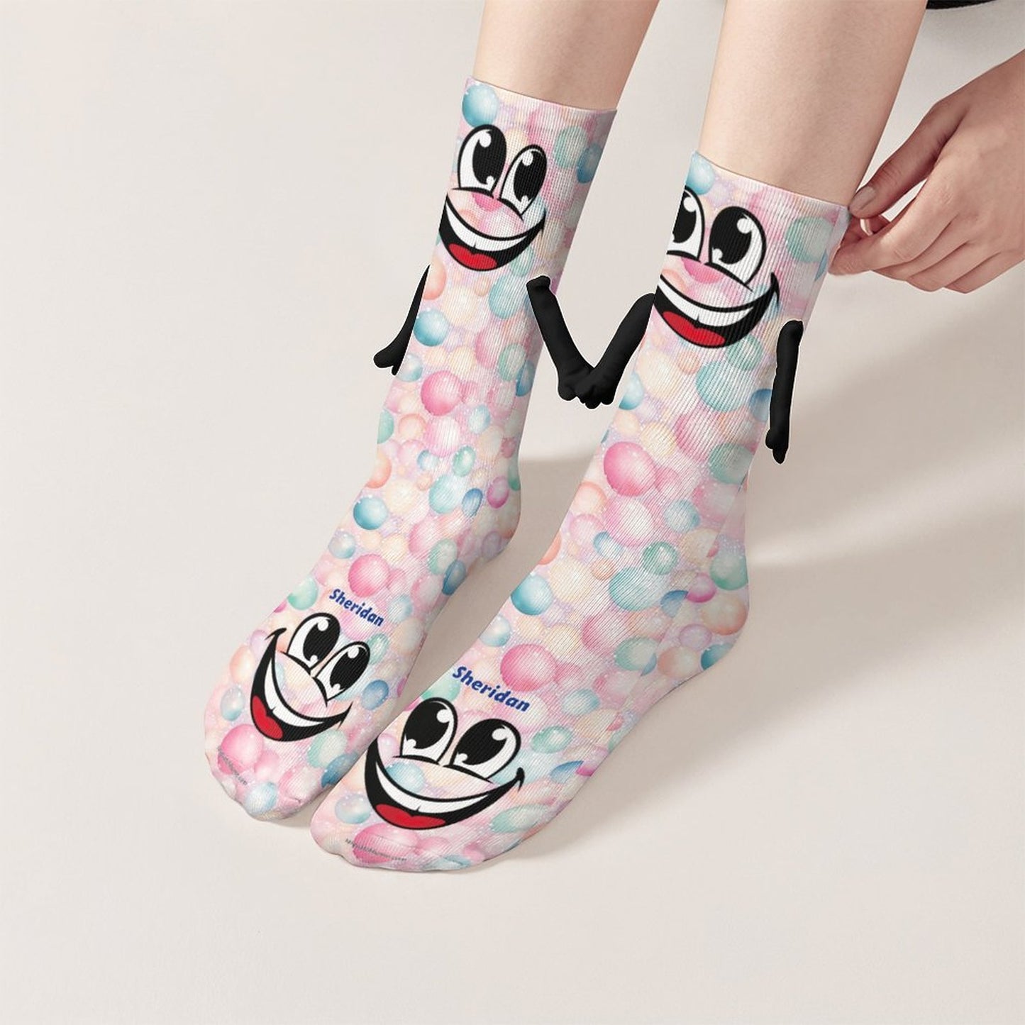Magnetic Holding Hands Funny Socks – PERSONALIZE FREE