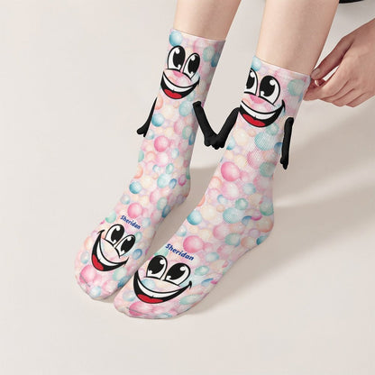 Magnetic Holding Hands Funny Socks – PERSONALIZE FREE