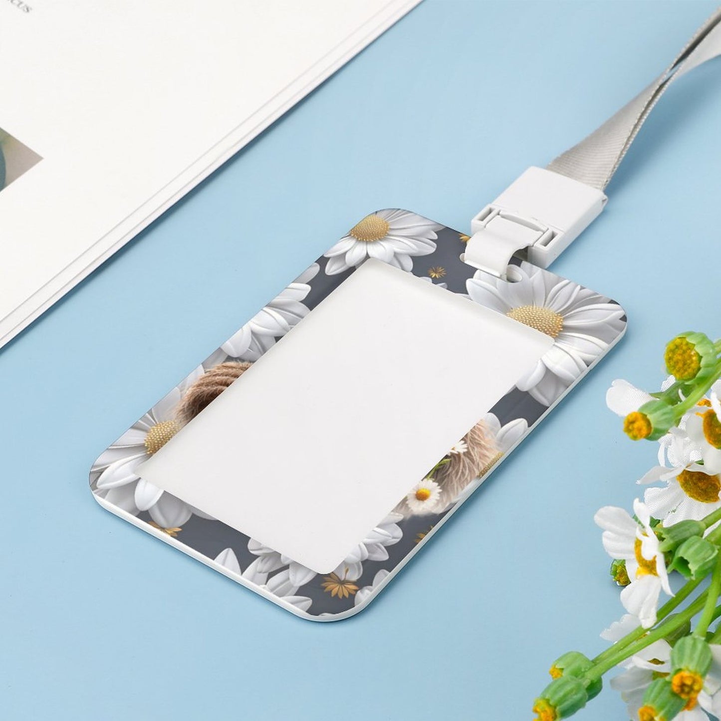 Sasquatch "Smell the Flowers" Vertical ID Badge Holder