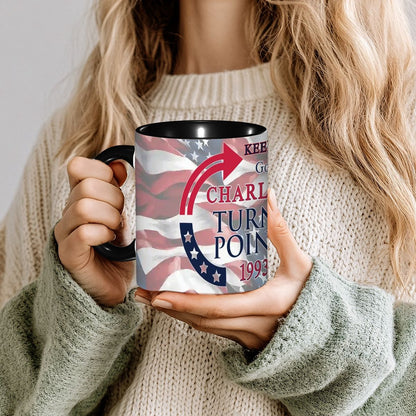 Charlie Kirk Memorial, Standard Colorful Coffee Mug (11oz) (Made in USA)