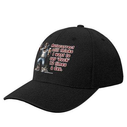 “Sarcastic Sasquatch” Series Polyester Baseball Caps – “Autocorrect still thinks…”