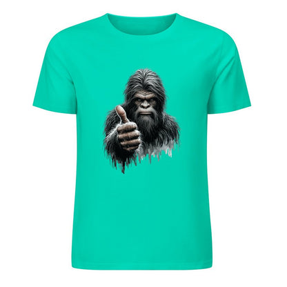 Bigfoot - Sasquatch Thumbs Up Short Sleeve Cotton T-Shirt