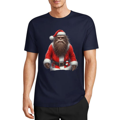 Bigfoot - Sasquatch Santa Short Sleeve Cotton T-Shirt