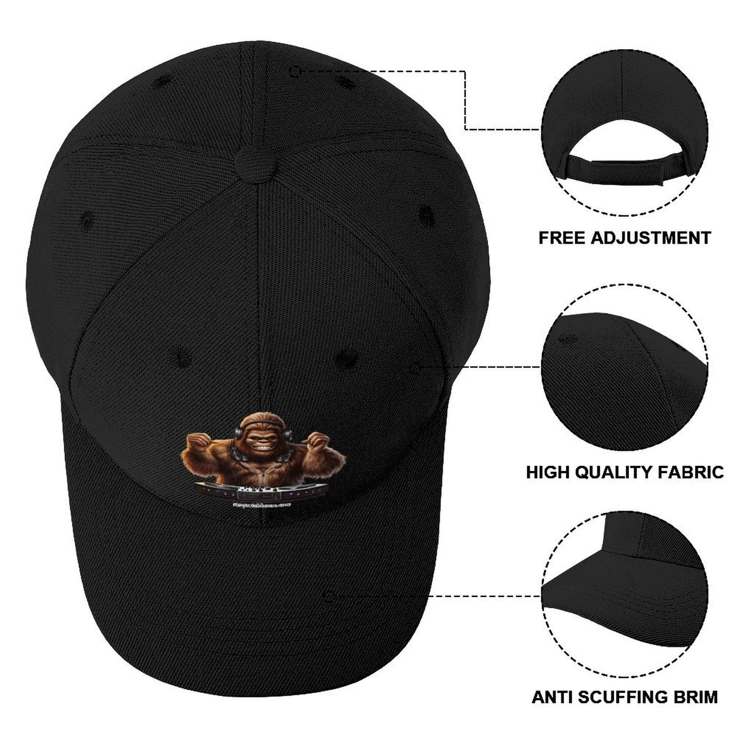 Disk Jockey Polyester Baseball Cap