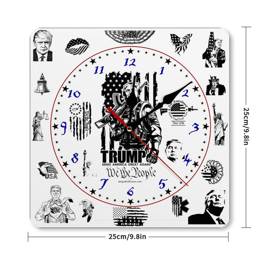 Donald Trump Badass, Square Wall Clock