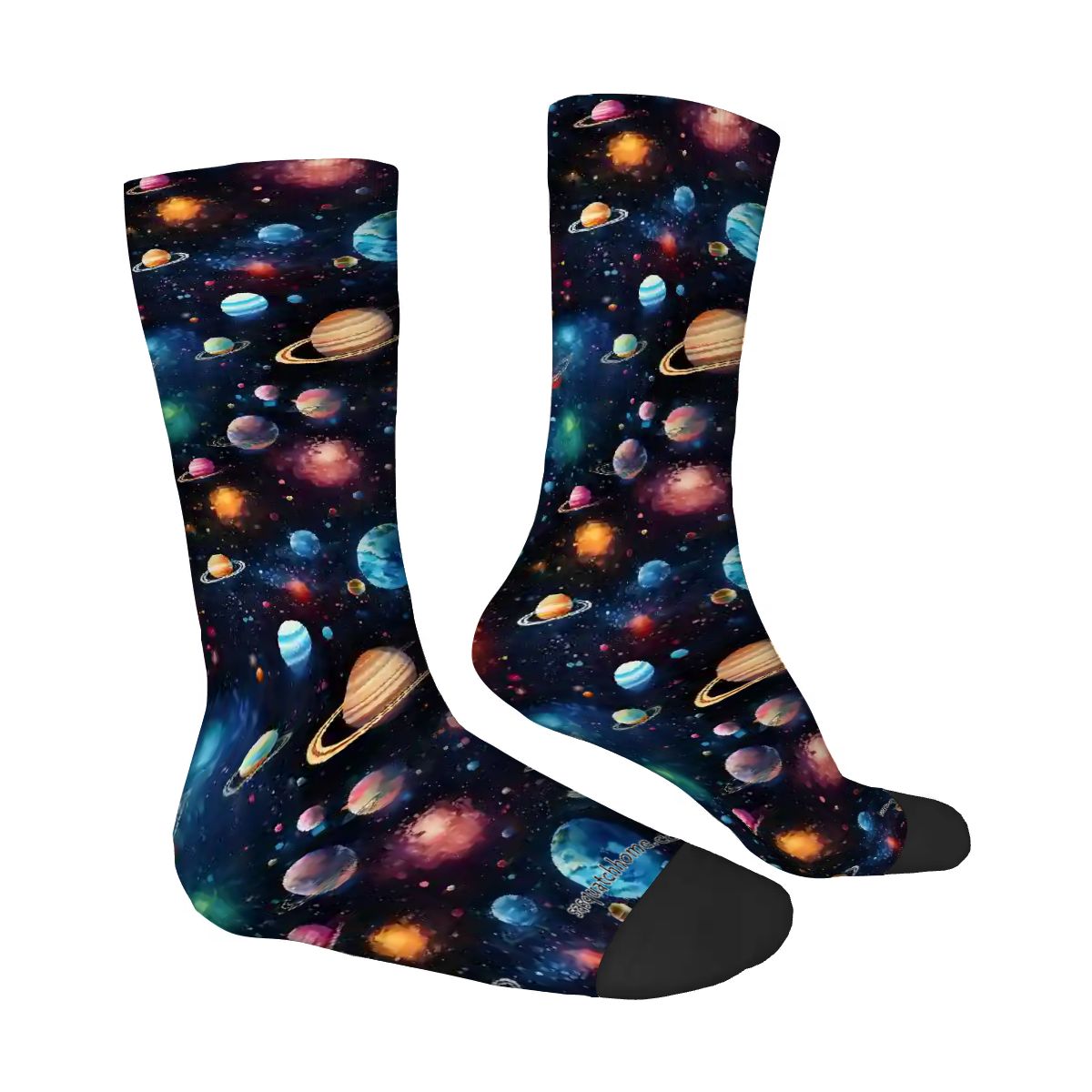 12 Galaxy, Outer Space, Polyester Crew Socks