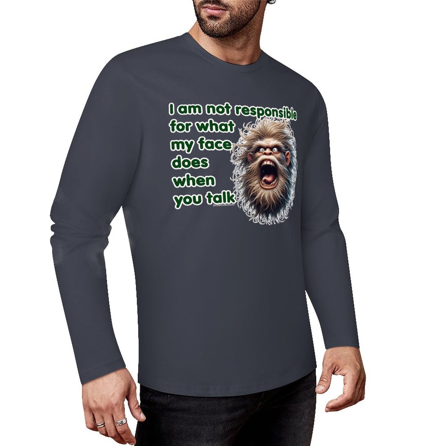 Bigfoot / Sasquatch "I am not responsible...", Cotton Unisex Long Sleeve T-shirt