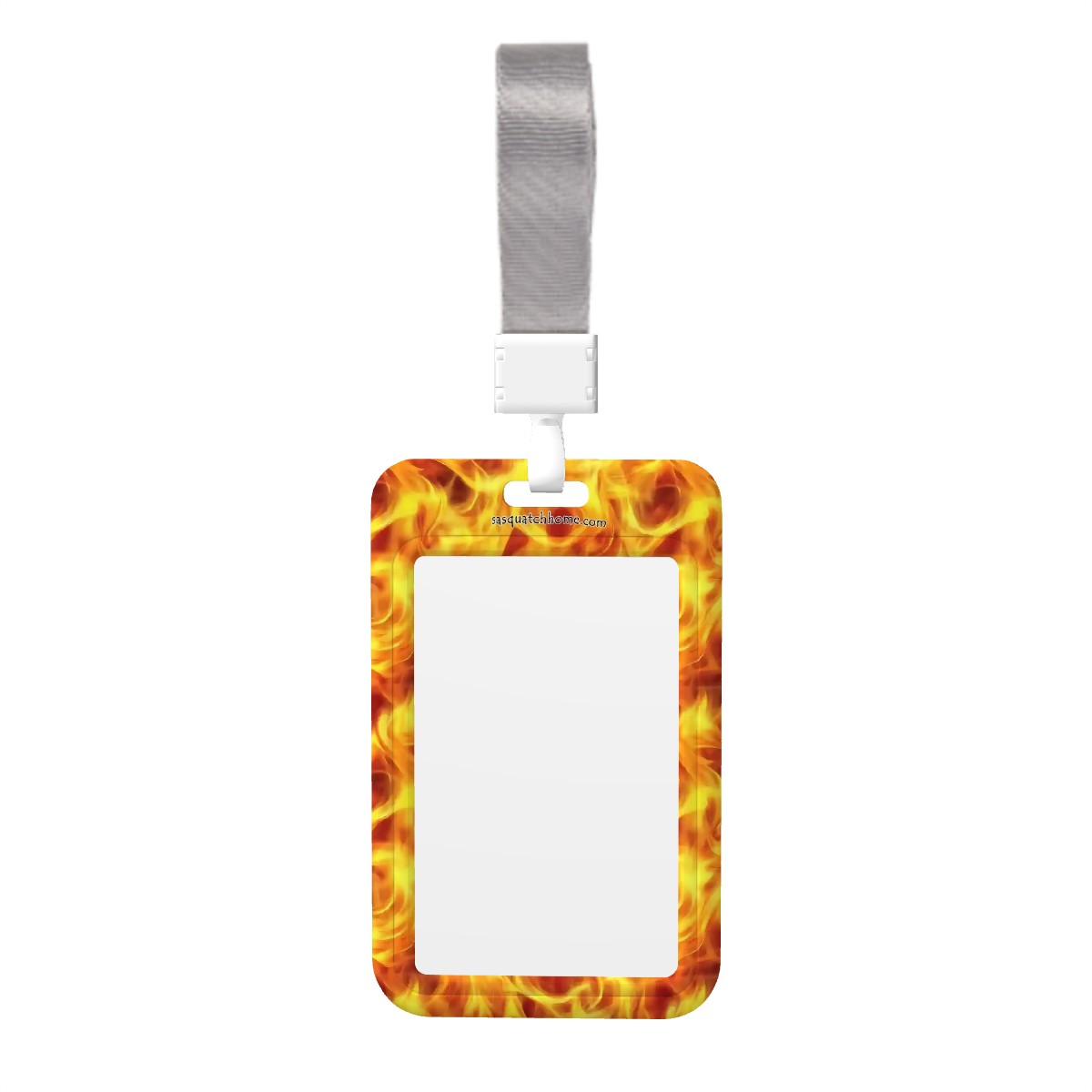 Sasquatch Bigfoot Fireman, Durable Double Sided Badge Holder