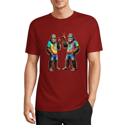 Bigfoot - Sasquatch Hippie Sasquatches Short Sleeve Cotton T-Shirt