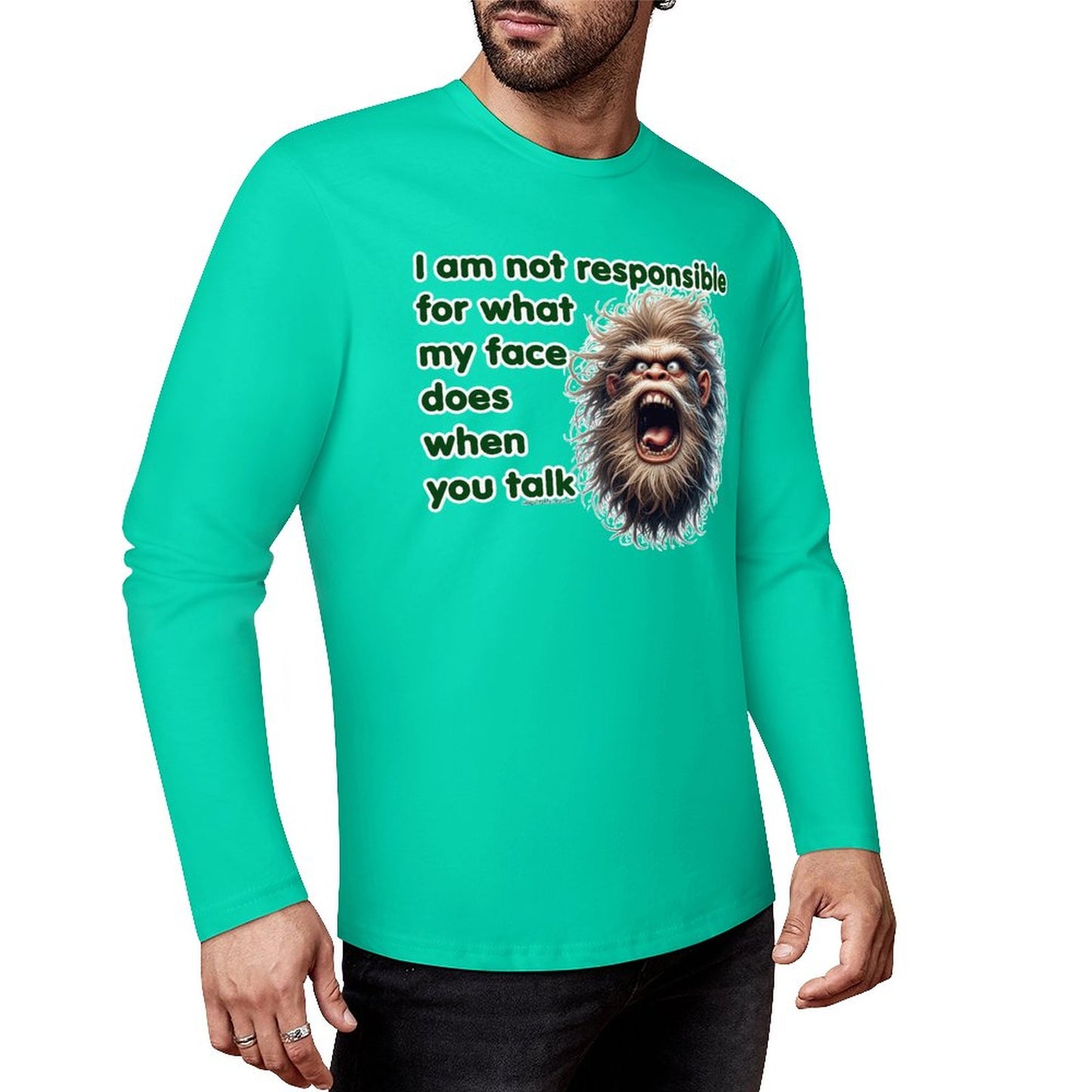 Bigfoot / Sasquatch "I am not responsible...", Cotton Unisex Long Sleeve T-shirt
