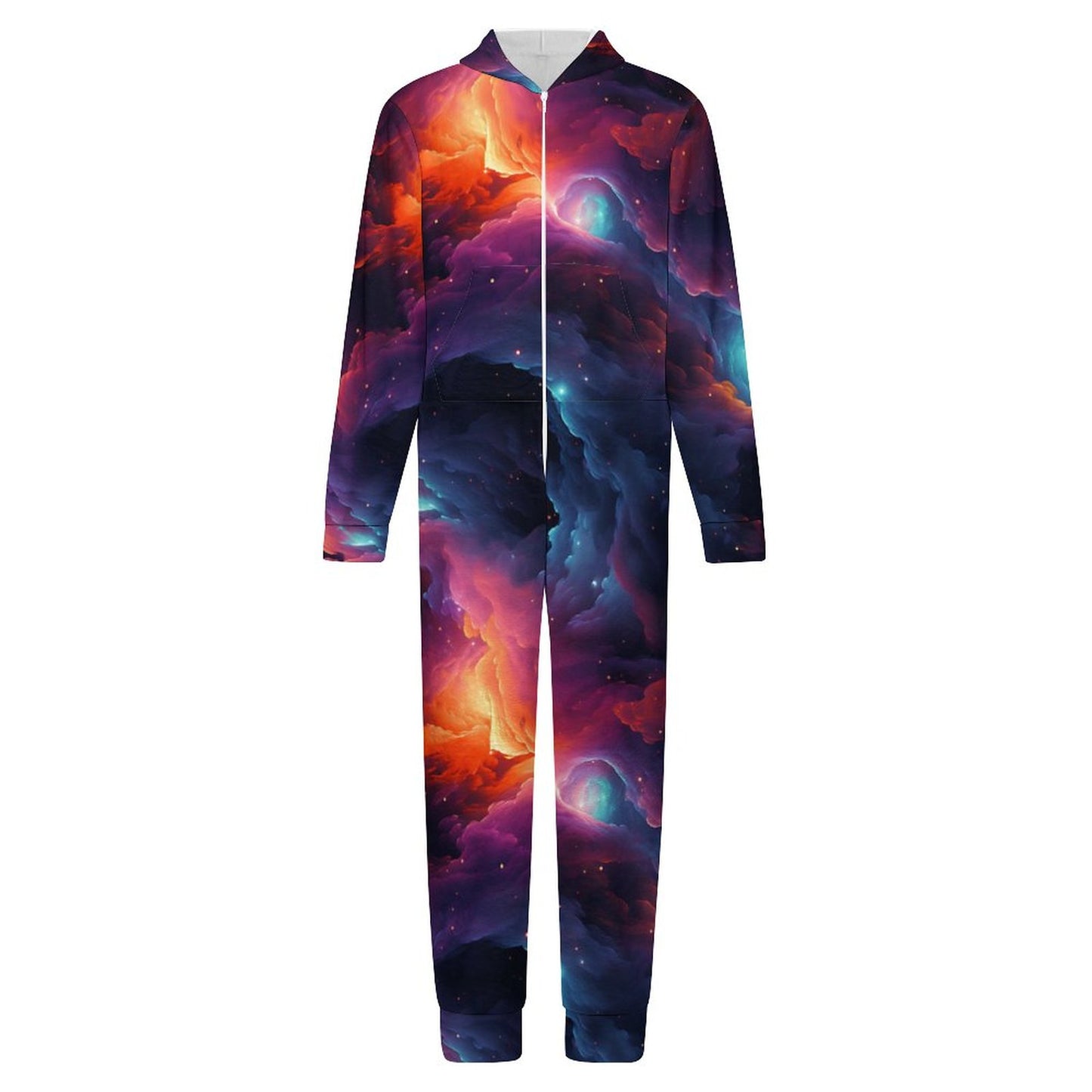 12 Space Designs, Youth Flannel Footless Zip up Pajama Jumpsuit