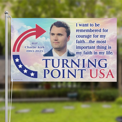 Charlie Kirk Three Layer Outdoor Double Sided Flag, 3’ x 5’