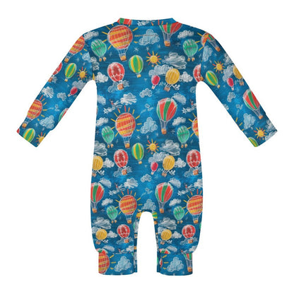 Baby Sasquatch goes to School, Long Sleeve Baby / Toddler Romper, Faux Cotton