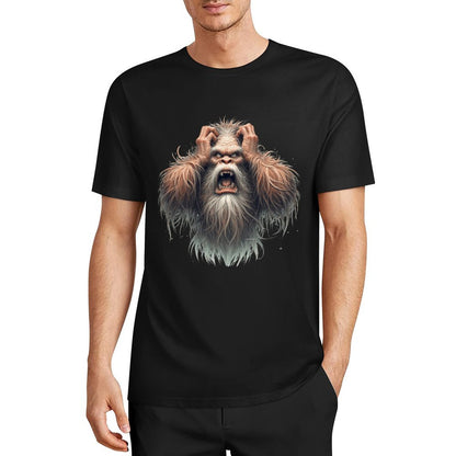 Bigfoot - Sasquatch Frustrated Short Sleeve Cotton T-Shirt