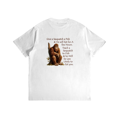 Sarcastic Sasquatch Short Sleeve 100% Cotton T-shirt- Double Sided