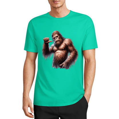 Bigfoot - Sasquatch Pointing at self Short Sleeve Cotton T-Shirt