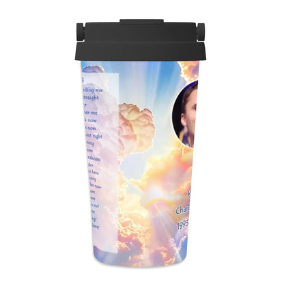 Charlie Kirk Memorial, Insulated Coffee Mug with Lid & Carry Handle (17oz)