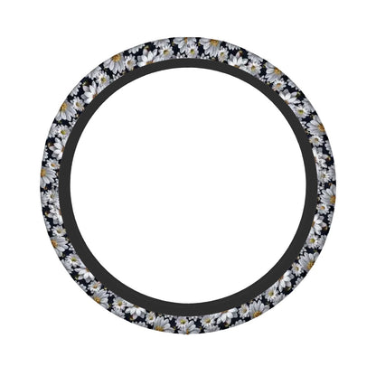 10 Flower Designs, Rugged Auto Steering Wheel Cover - 15"