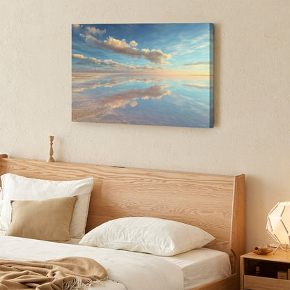 Watery Skies, Vintage Framed Canvas Art - 2 Sizes – Made in the USA