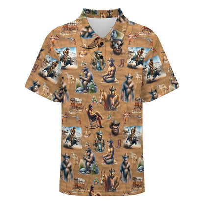 10 Sasquatch Designs, Kids Button Down Polo Shirt