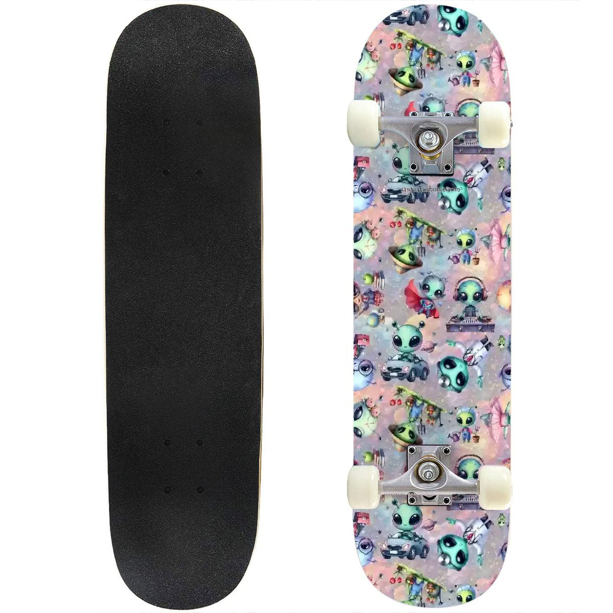 6 Alien Designs, High Density 7 Layer Skateboard, Made In USA