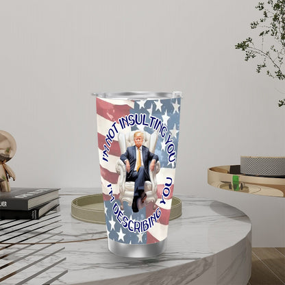 Donald Trump, 20 oz Travel Coffee Mug w/ Straw & Brush Options