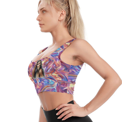 Girl Bigfoot, Sasquatch, Traditional Sports Bra, Yoga Top