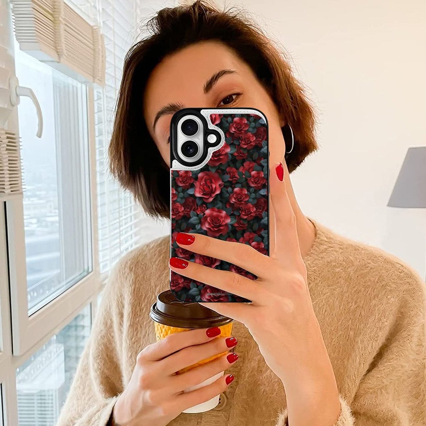 10 Beautiful Flower Designs, iPhone 16 Faux Leather Wallet Case