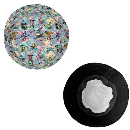 6 Alien Designs, Adult Bucket Hat