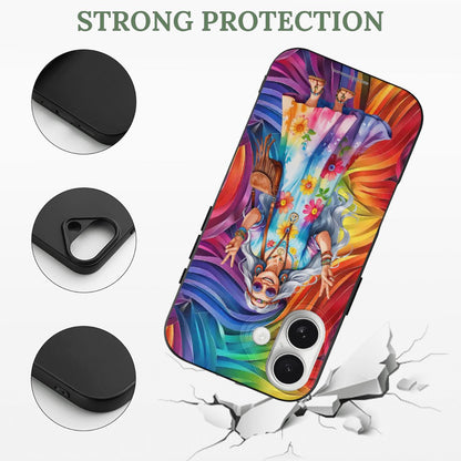 Hippie Lady, iPhone 17 TPU Black Phone Case
