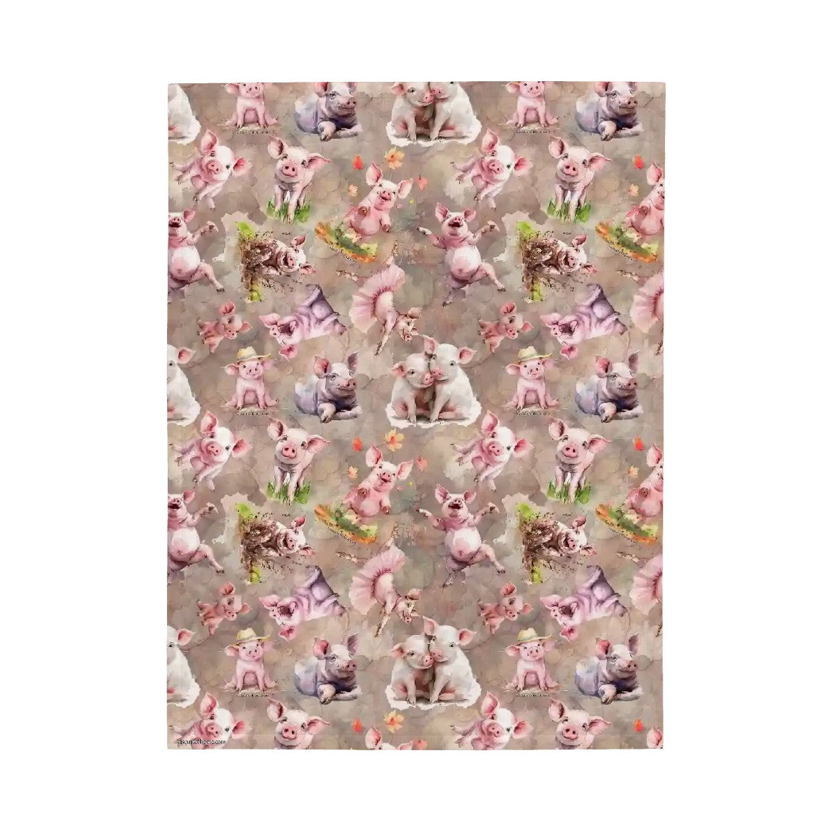 Animal Designs Soft Polyester Baby Blanket, Swaddle Blanket, Receiving Blanket