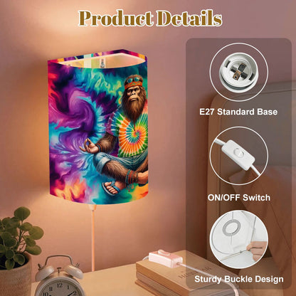 Hippie Tie Dye Yoga Bigfoot, Sasquatch, Wall Sconces, Set of 2, Plug In