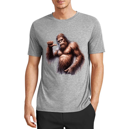 Bigfoot - Sasquatch Pointing at self Short Sleeve Cotton T-Shirt