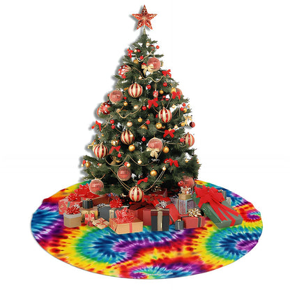 19 Tie Dye Designs, Plush Christmas Tree Skirt – 3 Sizes